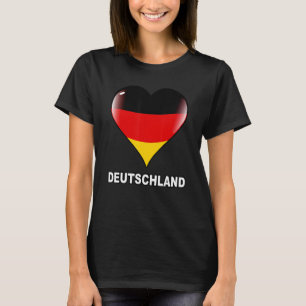 Deutschland Flag Deutsche I Liebe Herz Deutsch e T-Shirt