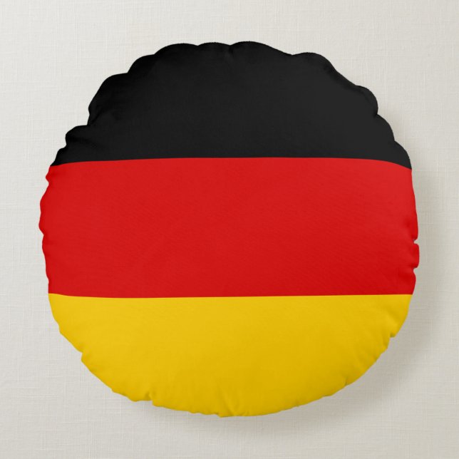 Deutschland Flag Deutschland Patriotisch Deutsch Rundes Kissen (Vorderseite)
