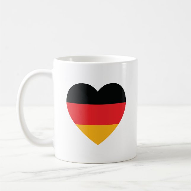 Deutschland Flag Herzencoffee Tasse (Links)