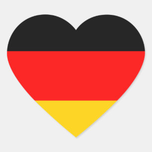 Deutschland Flag Herzsticker Herz-Aufkleber
