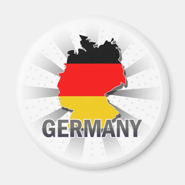 Deutschland Flag Karte 2.0 Magnet (Vorne)