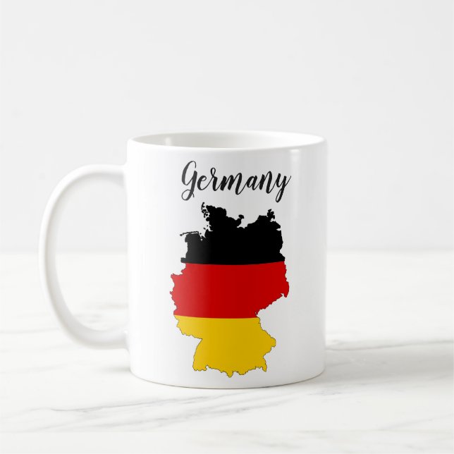 Deutschland-Flag-Karte Kaffeetasse (Links)