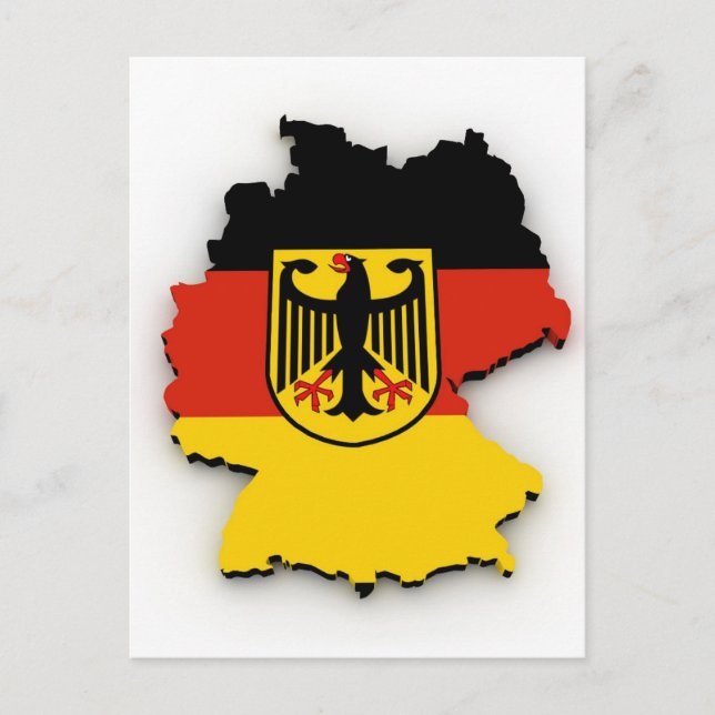 Deutschland-Flag-Karte Postkarte (Vorderseite)