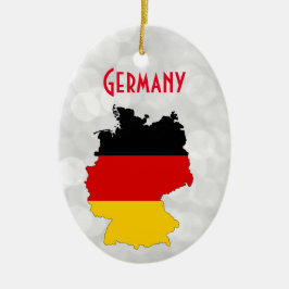 Deutschland - Flag - Karte Weihnachten Keramik Ornament