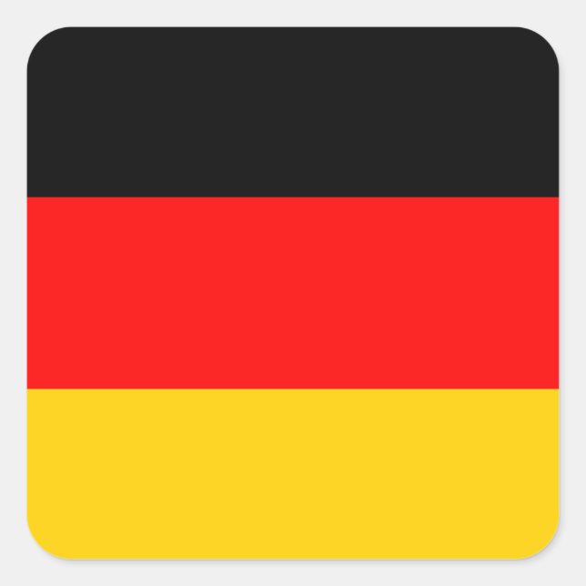 Deutschland Flag-Platz-Aufkleber Quadratischer Aufkleber (Vorderseite)