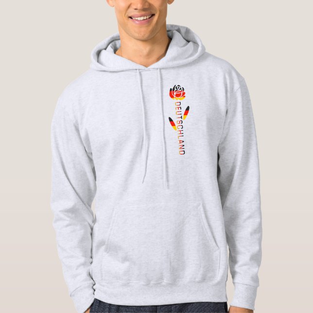 Deutschland Flag-Rose Hoodie (Vorderseite)