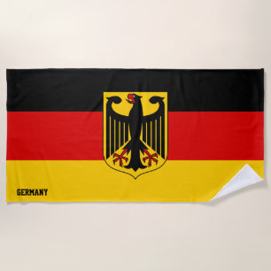 Deutschland Flag Splendid Patriotic Strandtuch