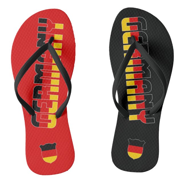Deutschland Flag Superb Patriotic Flip Flops (Fußbett)