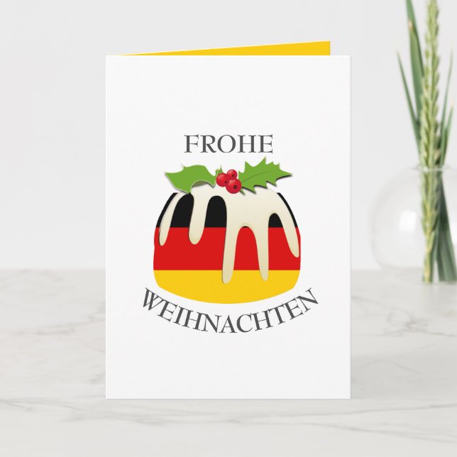 DEUTSCHLAND FLAG | Weihnachts | festlich Feiertagskarte (Vorderseite)