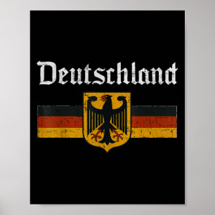 Deutschland-Flagge Adler Vintage Deutsche Herkunft Poster