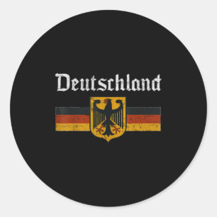 Deutschland-Flagge Adler Vintage Deutsche Herkunft Runder Aufkleber