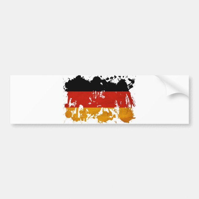 Deutschland-Flagge Autoaufkleber (Vorne)