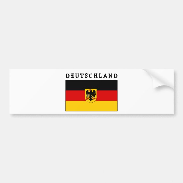 Deutschland Flagge Autoaufkleber (Vorne)
