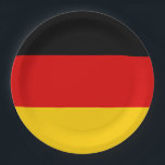 Deutschland-Flagge - Deutschland Pappteller<br><div class="desc">Die Fahne Deutschland - Deutschland ist eine Trikolore,  die aus drei gleichen horizontalen Bändern besteht,  die die Landesfarben Schwarz,  Rot und Gold in Deutschland darstellen. #germany #german #deutschland #berlin #patriotic #flag</div>