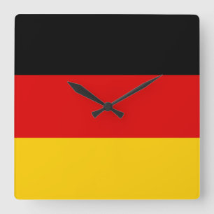 Deutschland-Flagge - Deutschland Quadratische Wanduhr