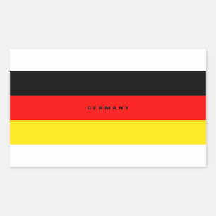 Deutschland - Flagge Deutschlands Rechteckiger Aufkleber