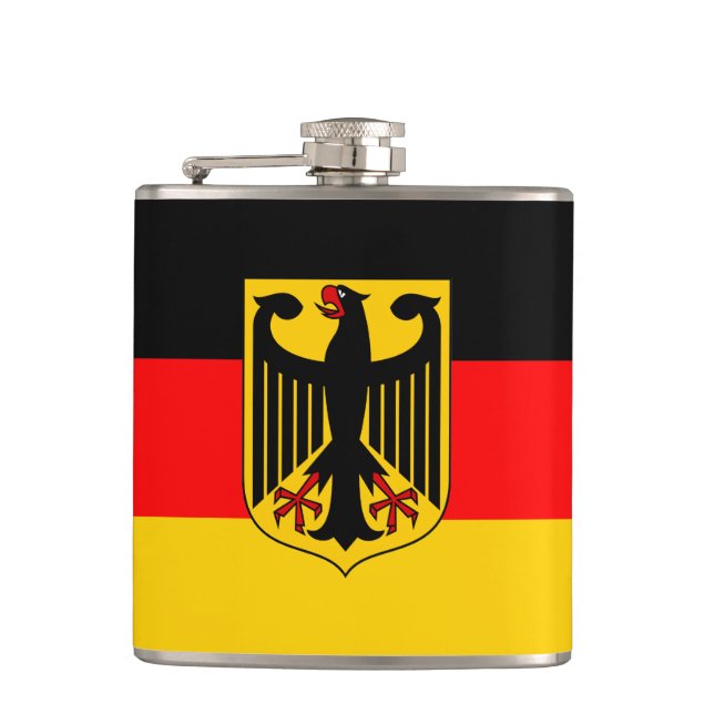 Deutschland-Flagge Flachmann (Vorderseite)