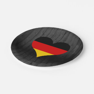 Deutschland-Flagge gefärbt Pappteller