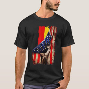 Deutschland Flagge hinter der US-Flagge Patriotisc T-Shirt