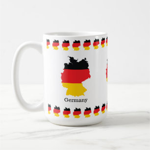 Deutschland-Flagge in der Karte Souvenir-Design Kaffeetasse