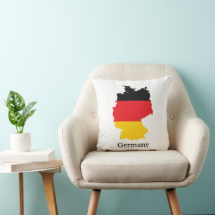 Deutschland-Flagge in der Karte Souvenir-Design Kissen