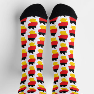 Deutschland-Flagge in der Karte Souvenir-Design Socken
