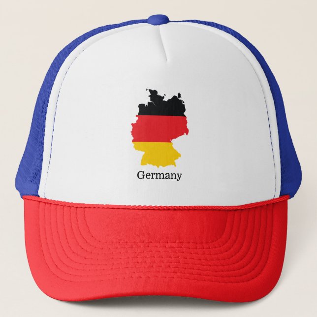 Deutschland-Flagge in der Karte Souvenir-Design Truckerkappe (Vorderseite)