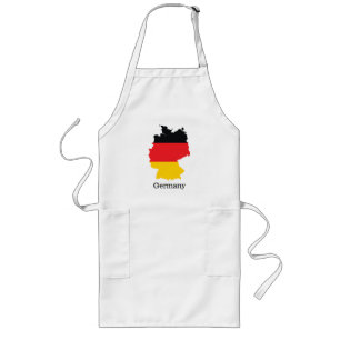 Deutschland-Flagge in Karten-Souvenir-Design Lange Schürze