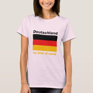 Deutschland Flagge + Karte + Text T-Shirt