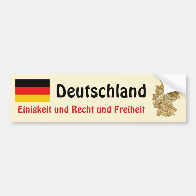 Deutschland-Flagge + Karten-Autoaufkleber Autoaufkleber (Vorne)