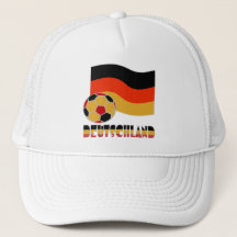 Deutschland-Flagge mit Fußball grauem Rand