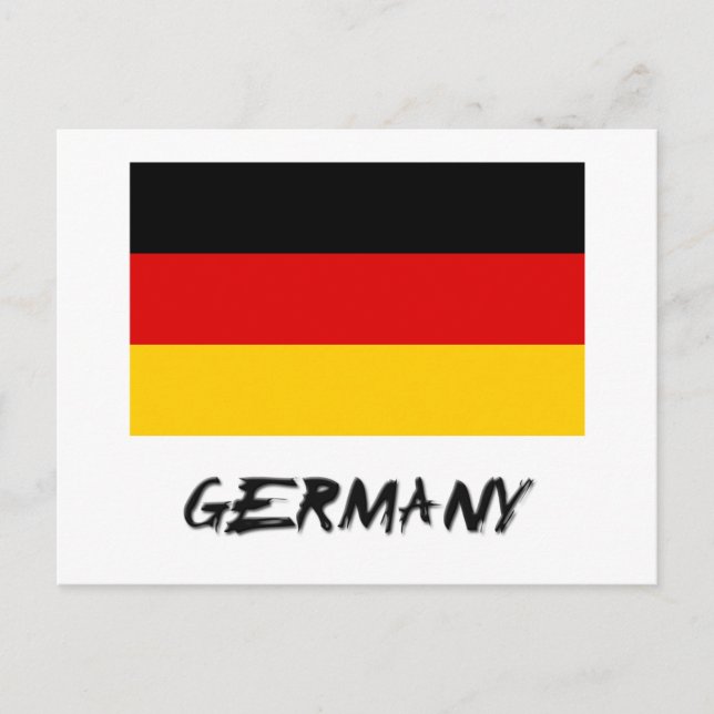 Deutschland-Flagge Postkarte (Vorderseite)