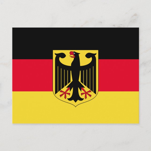 Deutschland-Flagge Postkarte (Vorderseite)