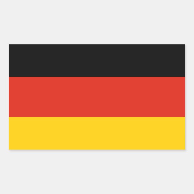 Deutschland-Flagge Rechteckiger Aufkleber (Vorderseite)