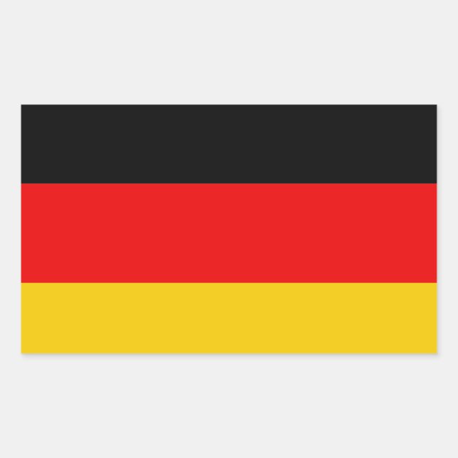 Deutschland-Flagge Rechteckiger Aufkleber (Vorderseite)