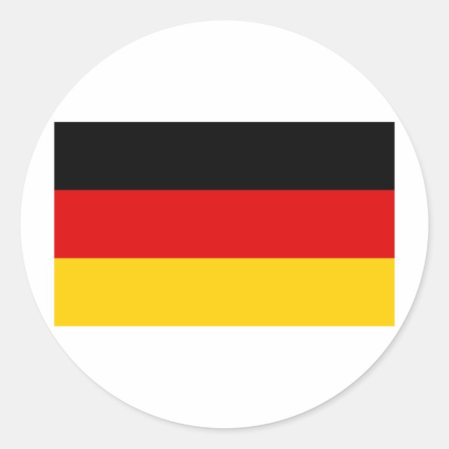 Deutschland-Flagge Runder Aufkleber (Vorderseite)