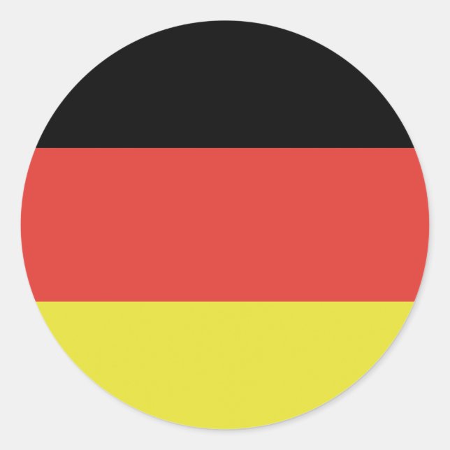 Deutschland-Flagge Runder Aufkleber (Vorderseite)