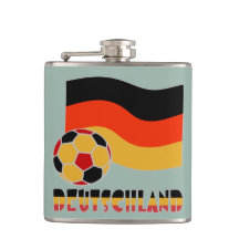 Deutschland Flagge und Fußball-Ball graue Grenze