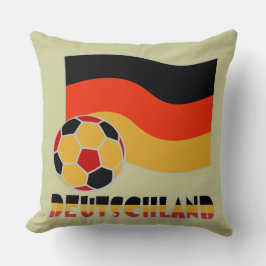 Deutschland Flagge und Fußball-Ball graue Grenze Kissen