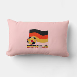 Deutschland Flagge und Fußball-Ball graue Grenze Lendenkissen