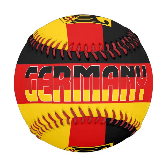Deutschland - Flagge und Wappen Patriotischer Base Baseball (Vorderseite)