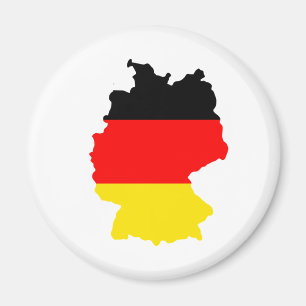 Deutschland-Flaggen-Karte Größengleich Magnet