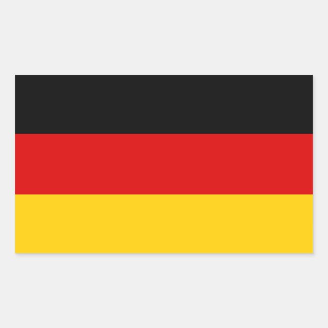 Deutschland Flaggenaufkleber Rechteckiger Aufkleber (Vorderseite)