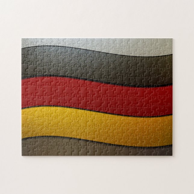 Deutschland - Flaggenfarben-Chrome von Shirley Tay Puzzle (Horizontal)