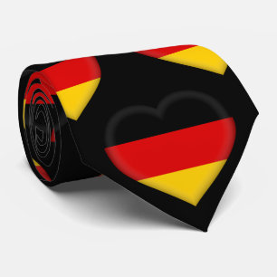 Deutschland Flaggenfarben Herzmuster Neck Tie Krawatte