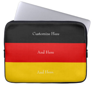 Deutschland Flaggenfarben Schwarzes Gold Personali Laptopschutzhülle