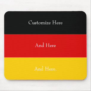Deutschland Flaggenfarben Schwarzes Gold Personali Mousepad