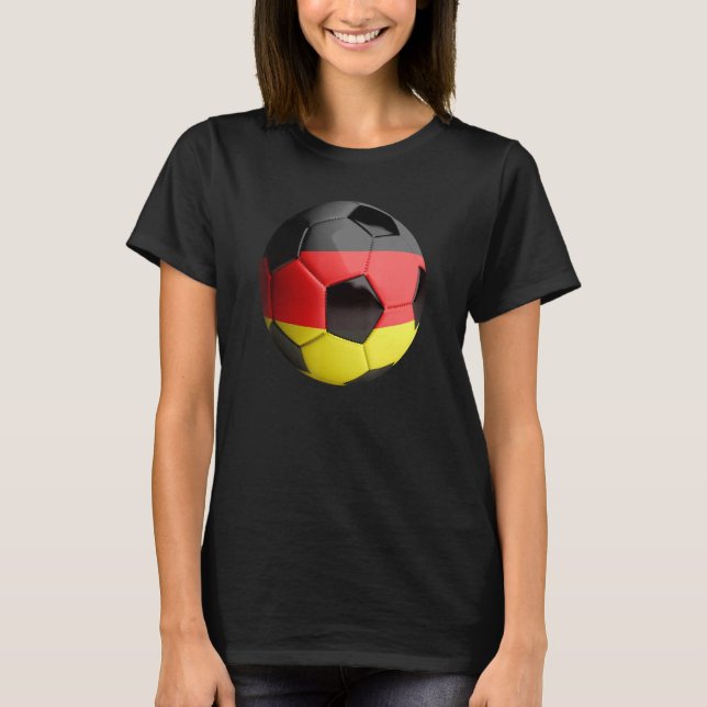 Deutschland Flaggenfußball-Ball T-Shirt (Vorderseite)