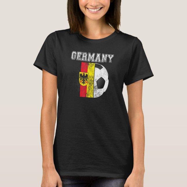 Deutschland Flaggenfußball Futbol Football T-Shirt (Vorderseite)