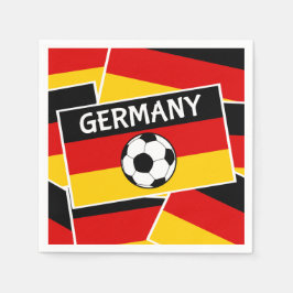 Deutschland Flaggenfußball Serviette